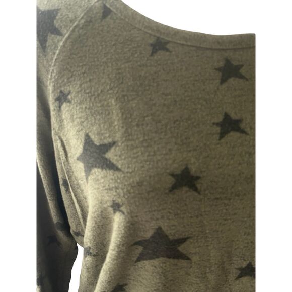Buffalo David Bitton Olive Green Star Print Long Sleeve Casual Sweater Size L - Picture 3 of 10